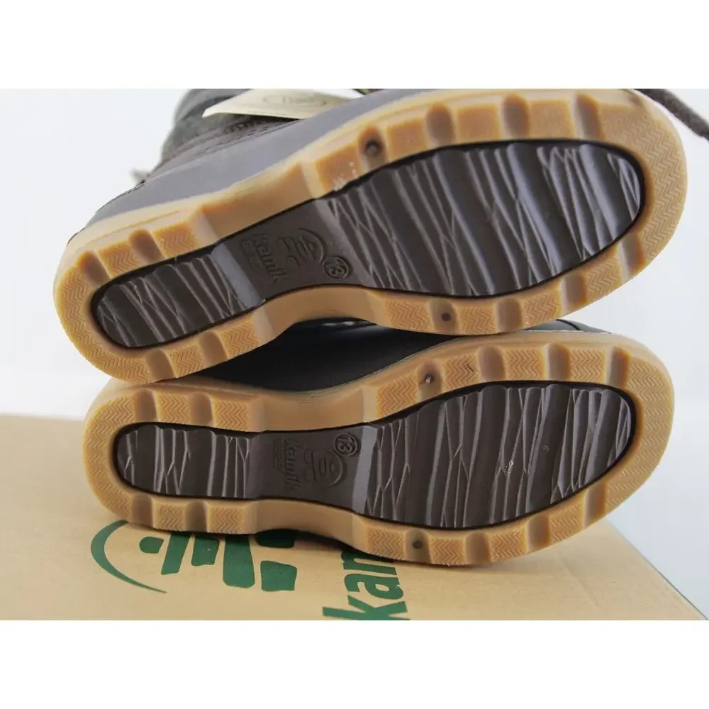 Kamik Sierra Mid Duck Boots Girls Java Leather Waterproof‎ Ankle Size 13